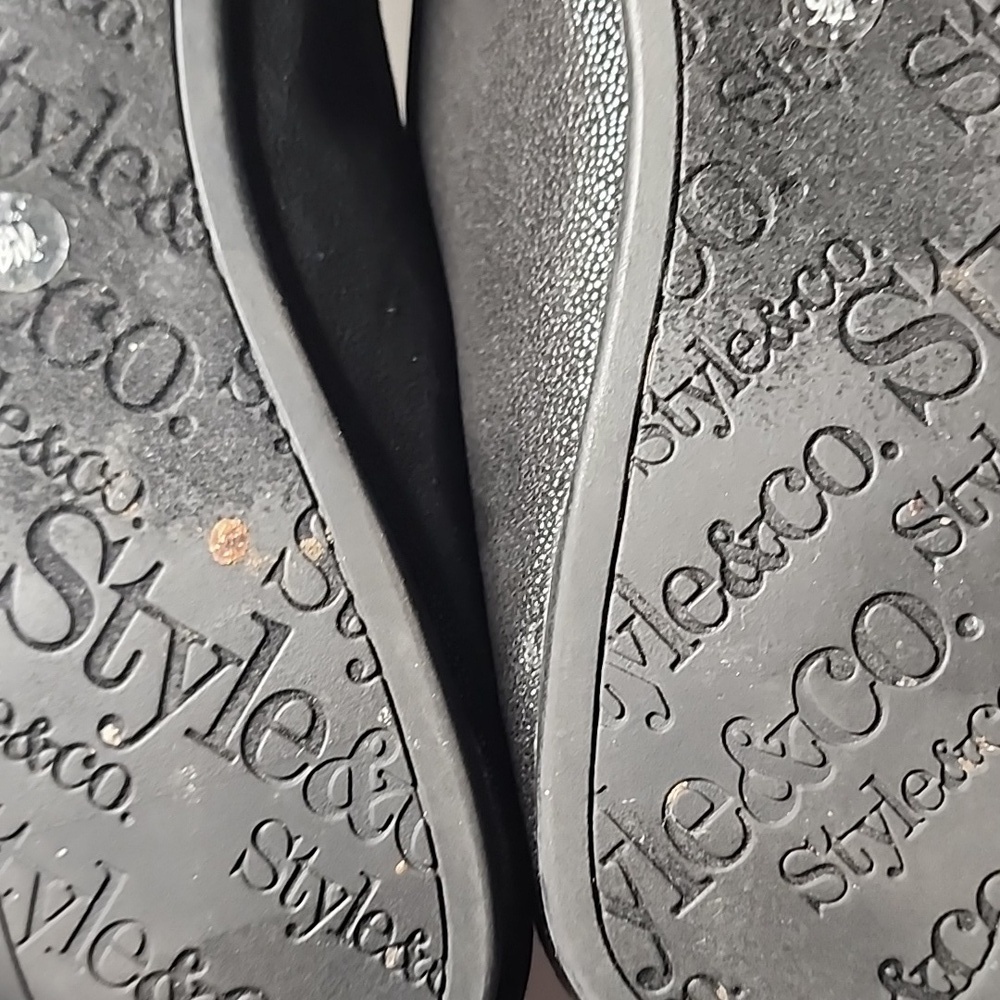 Style & Co. Black Sparkle Flats - Picture 6 of 7